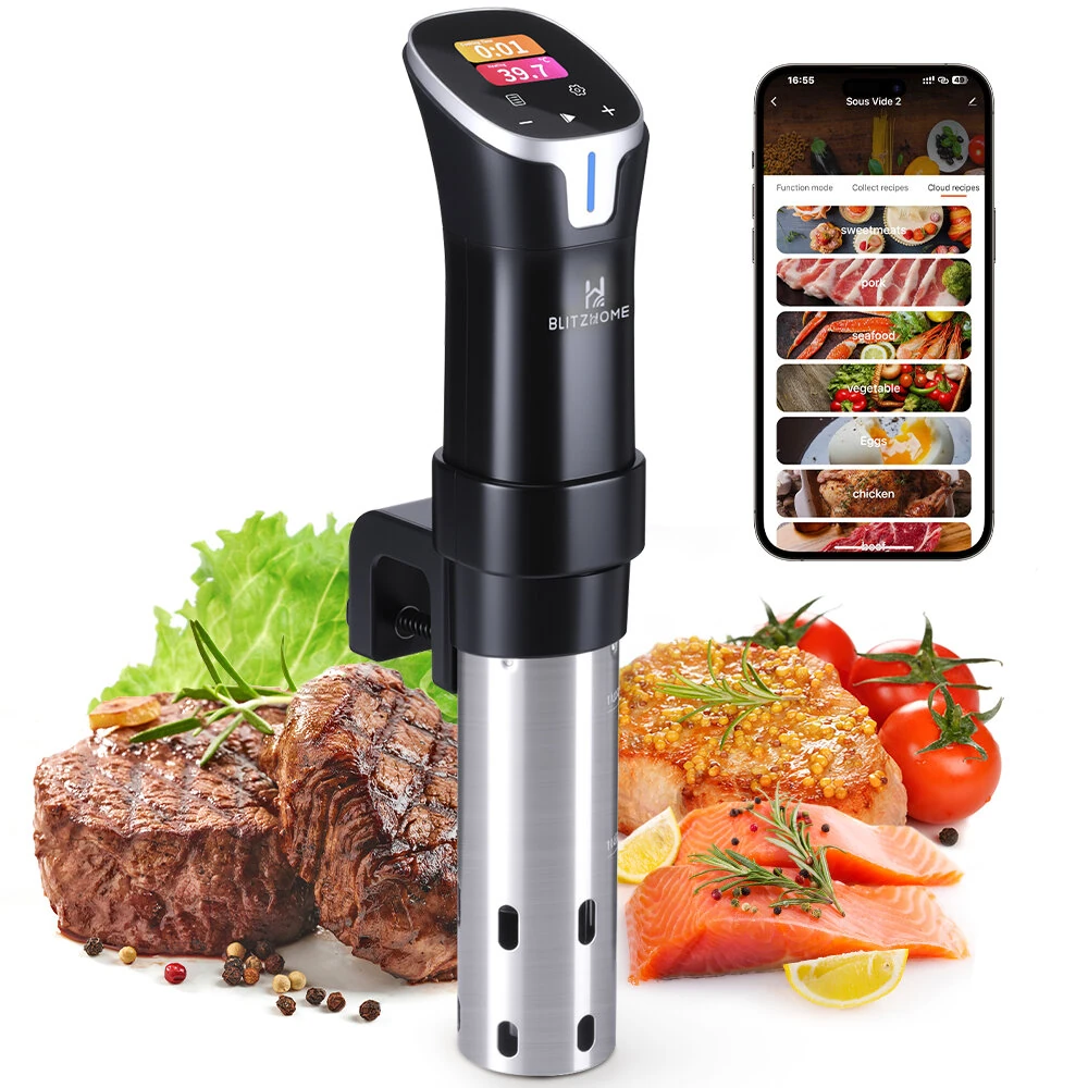 Portable Low Temperature Slow Cooker 1100W High Power with LED Digital Display-Accurate Cooking Immersion Circulator Slow Cooker for Home Use — view 2