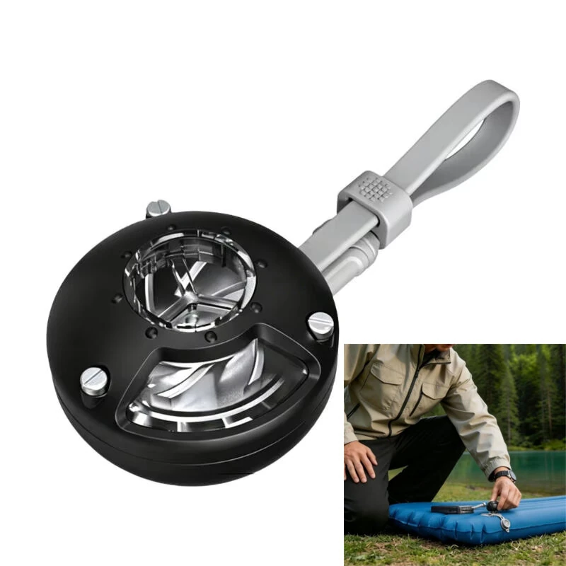 Portable Mini Air Pump Ultra-Light 3.5kPa Electric Inflator Deflator With 7 Nozzles For Camping Air Mattress Inflatables Vacuum Bags