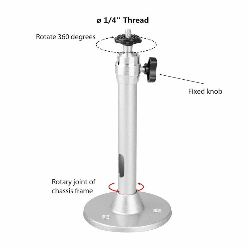 Portable Projector Bracket 360° Rotatable Ceiling Wall Mount Beamer Holder Aluminium Alloy 2KG Loading Beam Projector Stand — view 6