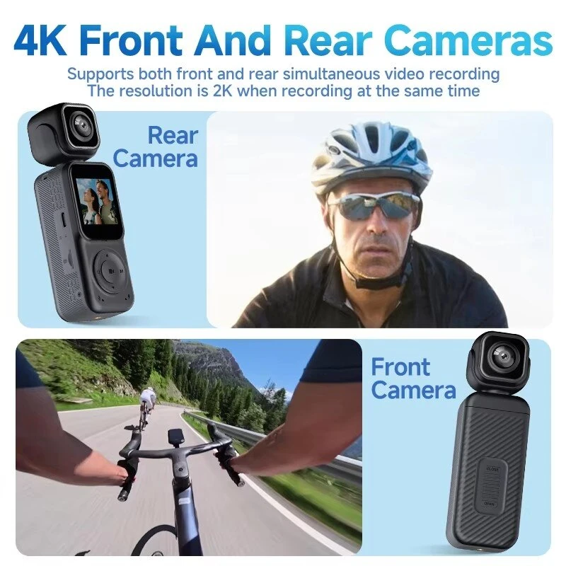 Portable Q5 Action Camera 4K High-Resolution 130° Wide-Angle Lens WiFi Connection 1.5Inch IPS Screen Display Night Vision Shooting Outdoor Cycling DV Recorder — view 5