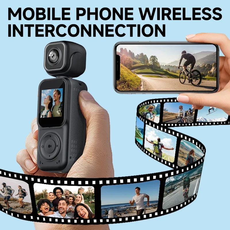 Portable Q5 Action Camera 4K High-Resolution 130° Wide-Angle Lens WiFi Connection 1.5Inch IPS Screen Display Night Vision Shooting Outdoor Cycling DV Recorder — view 9