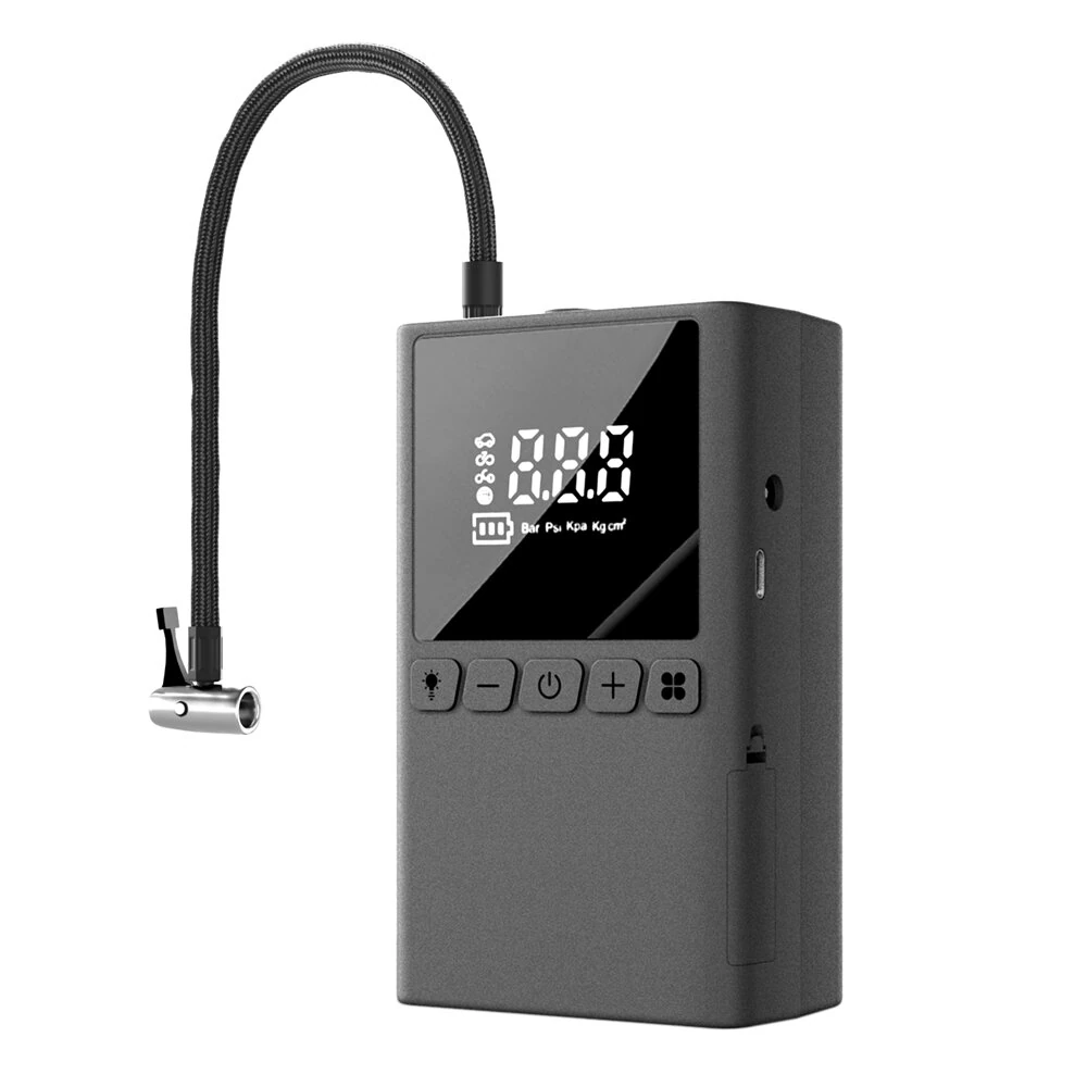 Portable Wireless Multi-functional Inflatable Pump 100W Digital Display LED Lighting AI Auto Stop for Car Motorcycle Tire Ball Inflation — view 2