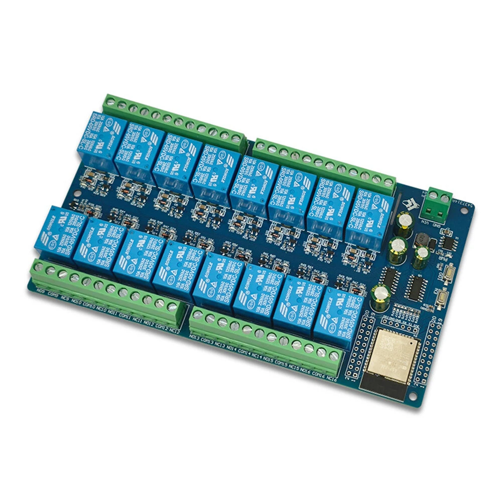 Power Supply ESP32 16 Channel Relay Module Development Board ESP32-WROOM Secondary Development DC5V/12V/24V — view 4