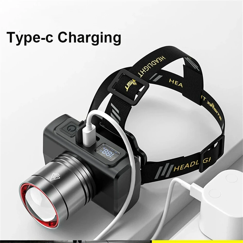 Powerful Sensor LED Headlamp Super Bright Head Light Motion Sensor Front Led Head Flashlight Waterproof Outdoor Camping Flashing Headlight — view 6