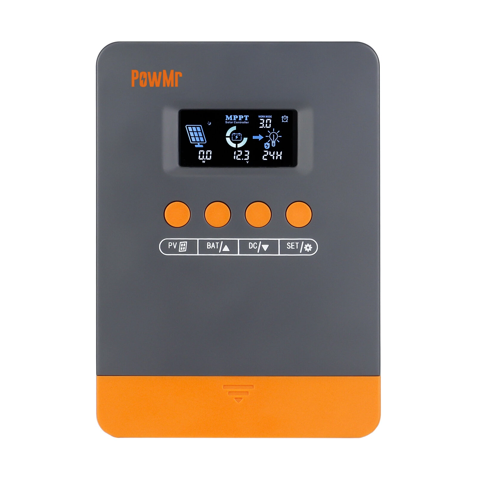 PowMr 25A 35A 45A MPPT Solar Charge Controller Blacklight LCD Regulator Max 100VDC Soalr Panel Support 12V 24V Lithium Battery — view 3