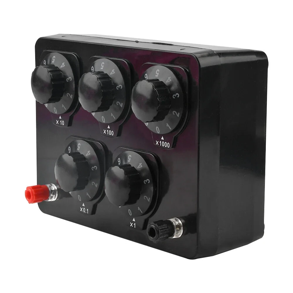 Precision Resistance Box Adjustable Decade Resistor 0-9999Ω 0-9999.9Ω High Accuracy Level 1 Electrical Teaching Experiment Ohm's Law Verification — view 2