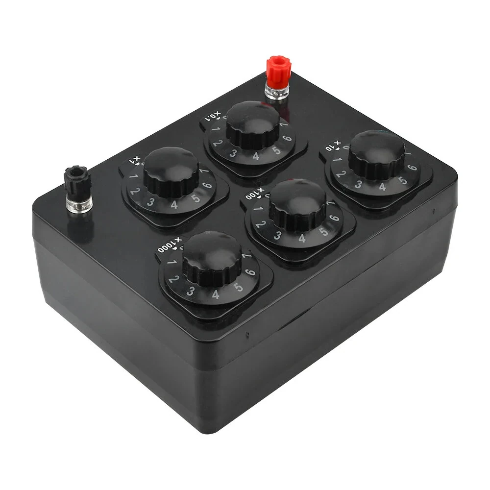 Precision Resistance Box Adjustable Decade Resistor 0-9999Ω 0-9999.9Ω High Accuracy Level 1 Electrical Teaching Experiment Ohm's Law Verification — view 3