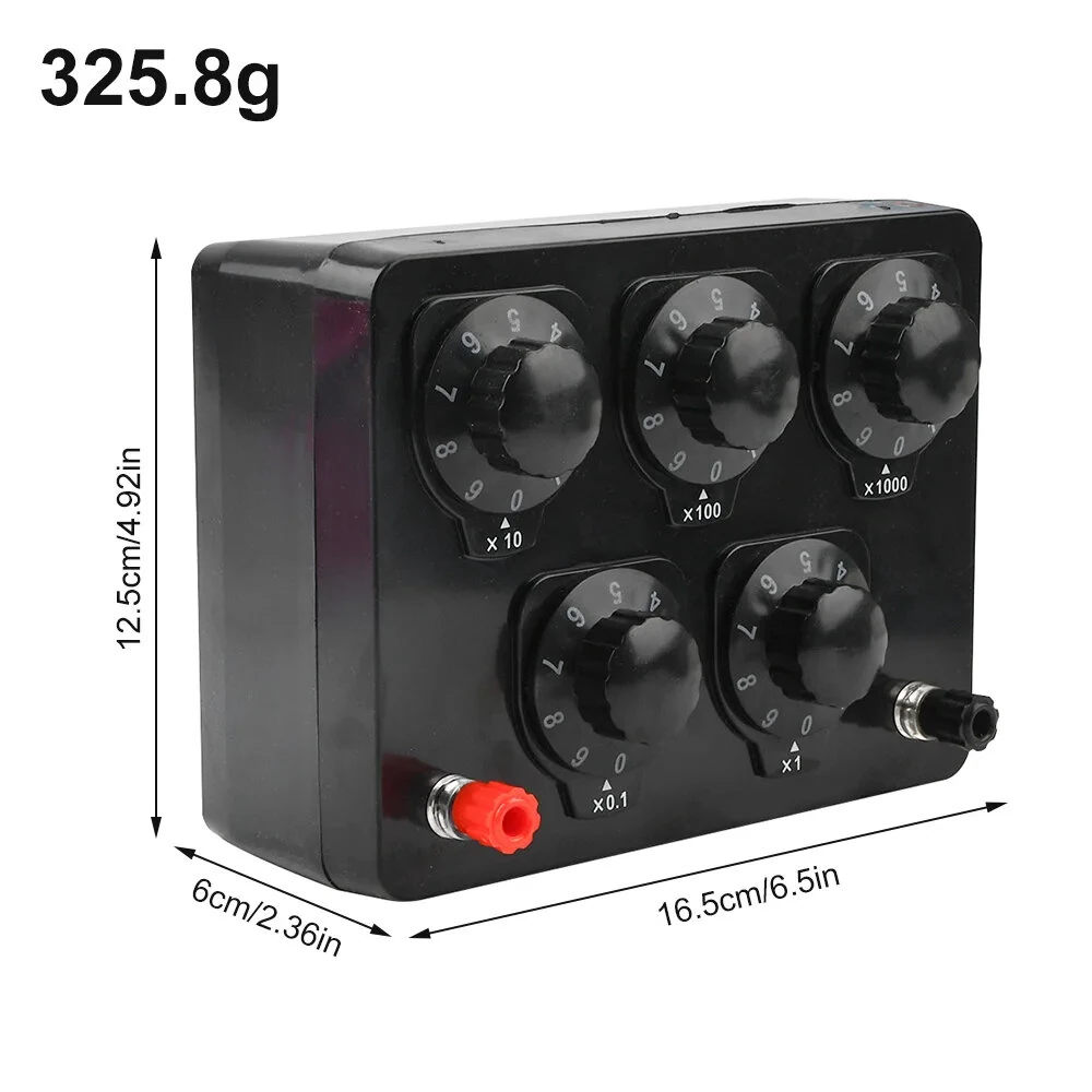 Precision Resistance Box Adjustable Decade Resistor 0-9999Ω 0-9999.9Ω High Accuracy Level 1 Electrical Teaching Experiment Ohm's Law Verification — view 5