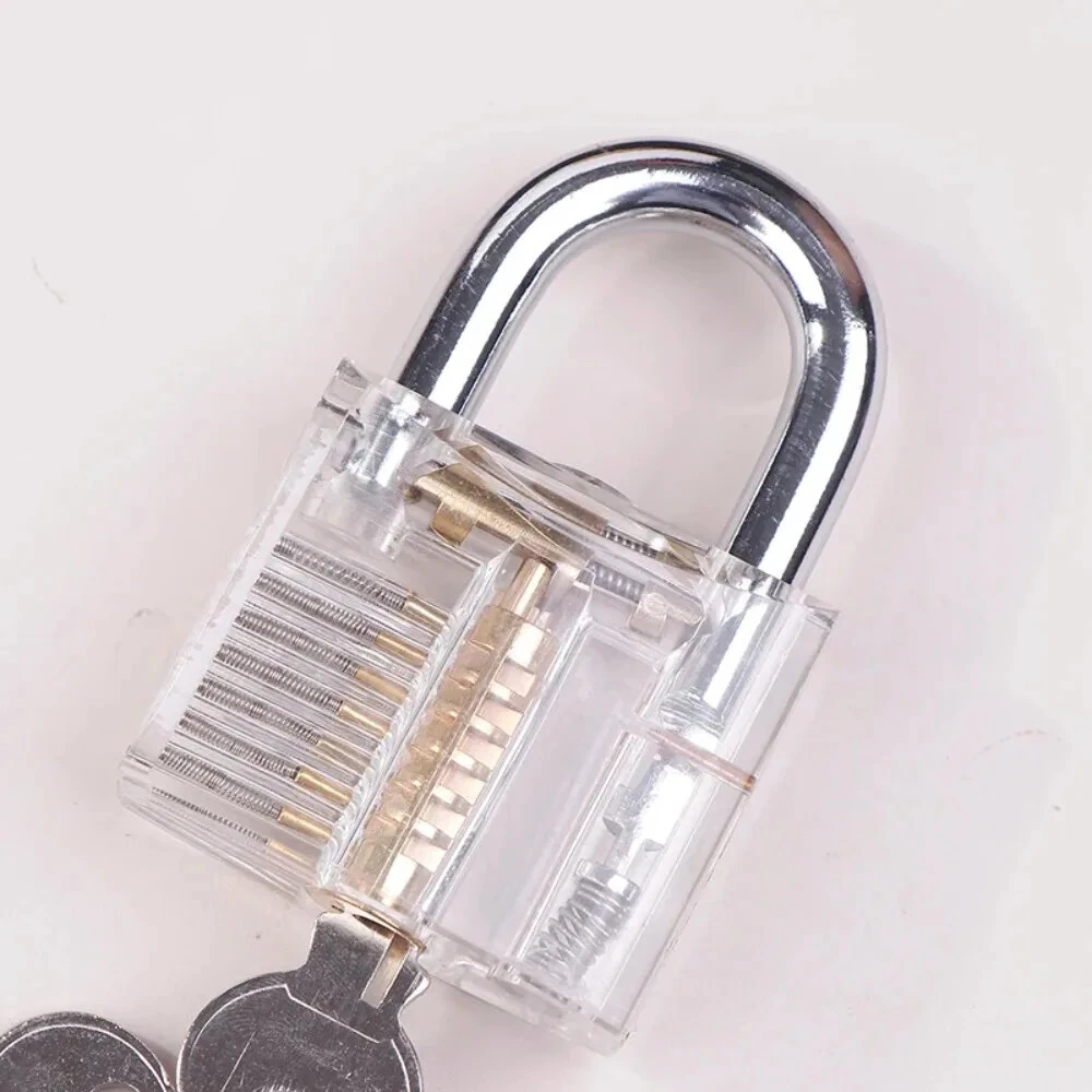 Premium Lock Pick Set 32 Piece Professional Transparent Training Locks Stainless Steel Anti Slip Grip Lock Picking Tools for Padlock Tubular & Pin Locks Locksmith Kit — view 3