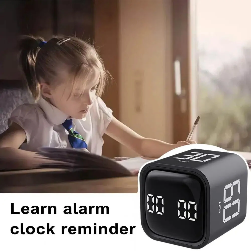 Productivity Cube Timer Sensor Flip LED Display 4 Preset Times Dual Mode Time Management Countdown Kitchen Student Learning Mini Digital Timer — view 9