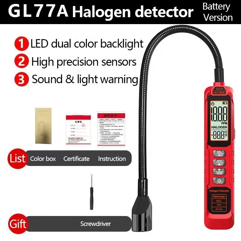 Professional Refrigerant Leak Detector High Sensitivity HVAC Tool Adjustable Settings LED LCD Display Compatible with R22 R410A R134A — view 11