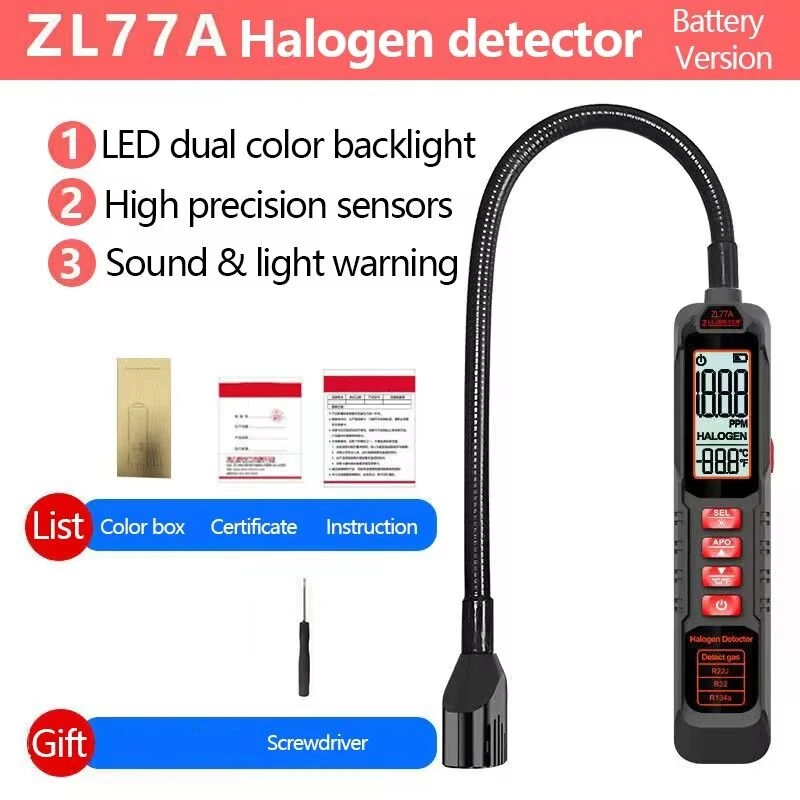 Professional Refrigerant Leak Detector High Sensitivity HVAC Tool Adjustable Settings LED LCD Display Compatible with R22 R410A R134A — view 9