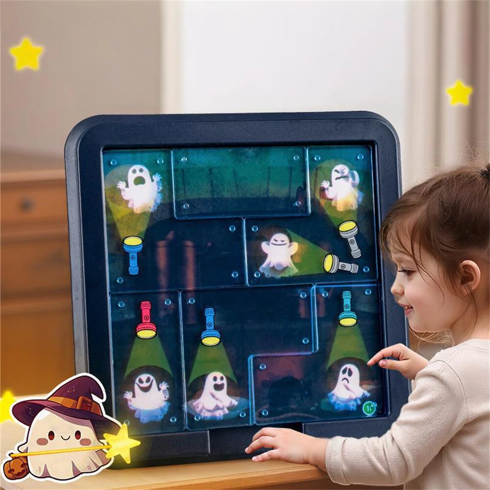 Puzzle Game Ghost Catcher / Police Catch Thieves Flashlight Catcher Board Games Brain Development Adventure Challenge Suitable for Preschool Children — view 3