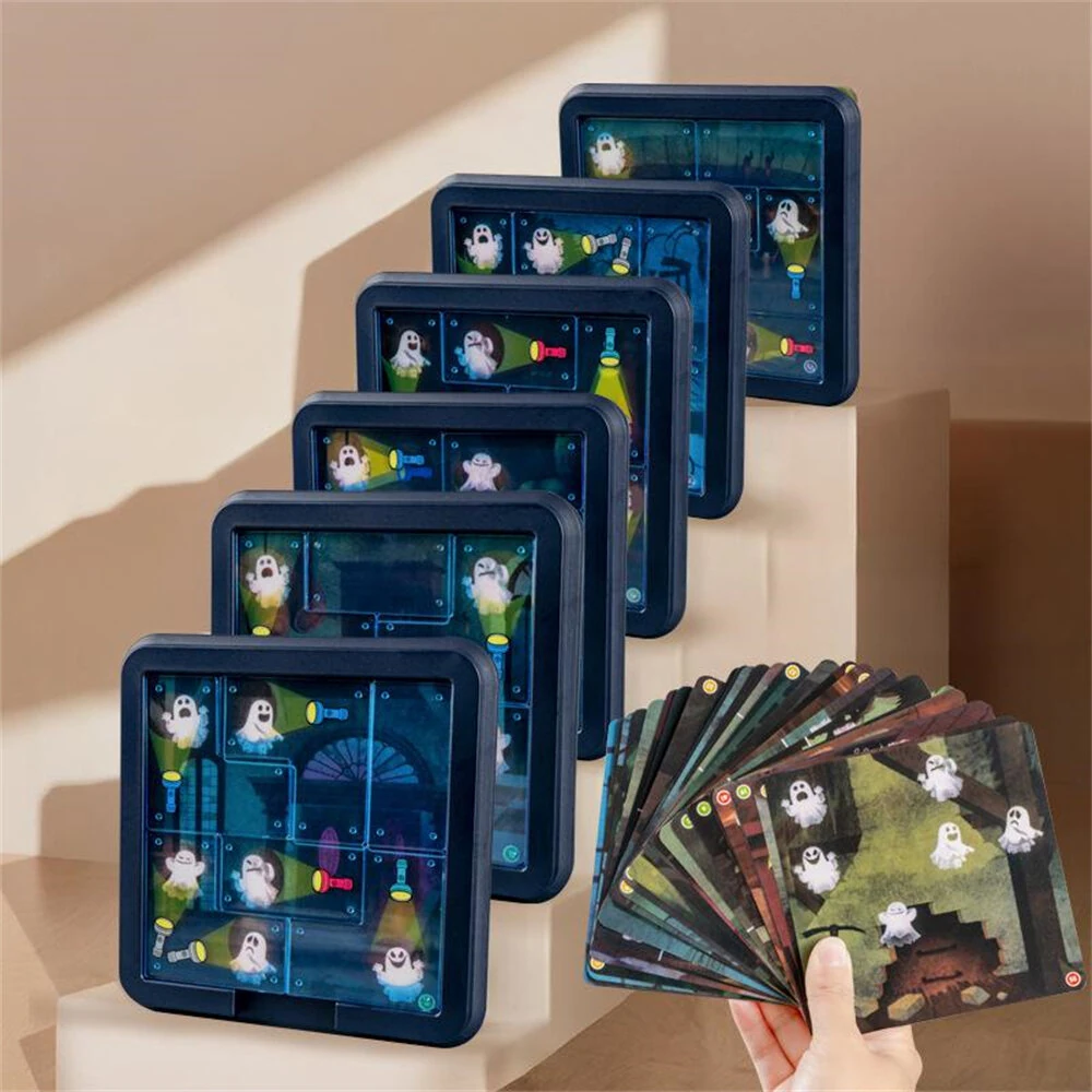 Puzzle Game Ghost Catcher / Police Catch Thieves Flashlight Catcher Board Games Brain Development Adventure Challenge Suitable for Preschool Children — view 4