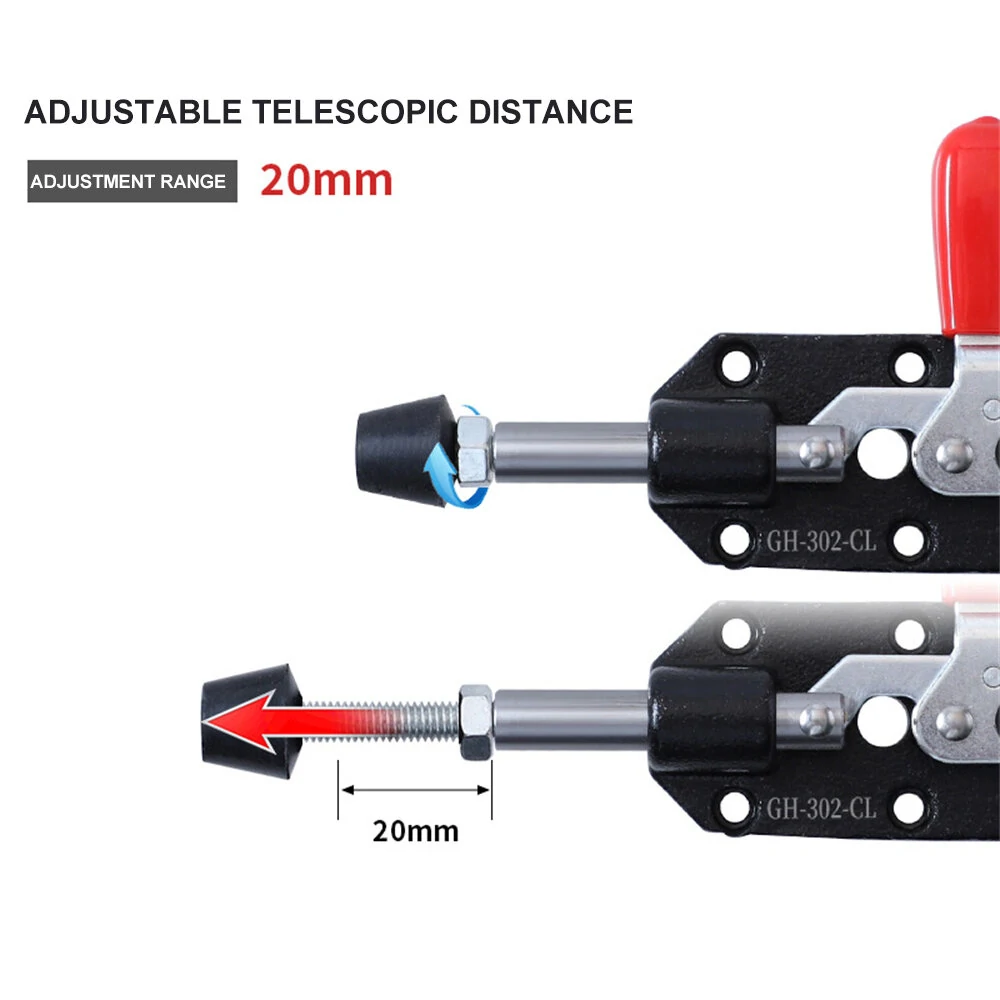 Quick Release Push-Pull Toggle Clamp GH-302-CL CH-302-CR with 82kg Holding Capacity and 20mm Plunger Stroke for Secure Efficient Clamping High Durability — view 4