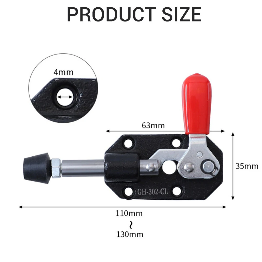 Quick Release Push-Pull Toggle Clamp GH-302-CL CH-302-CR with 82kg Holding Capacity and 20mm Plunger Stroke for Secure Efficient Clamping High Durability — view 6