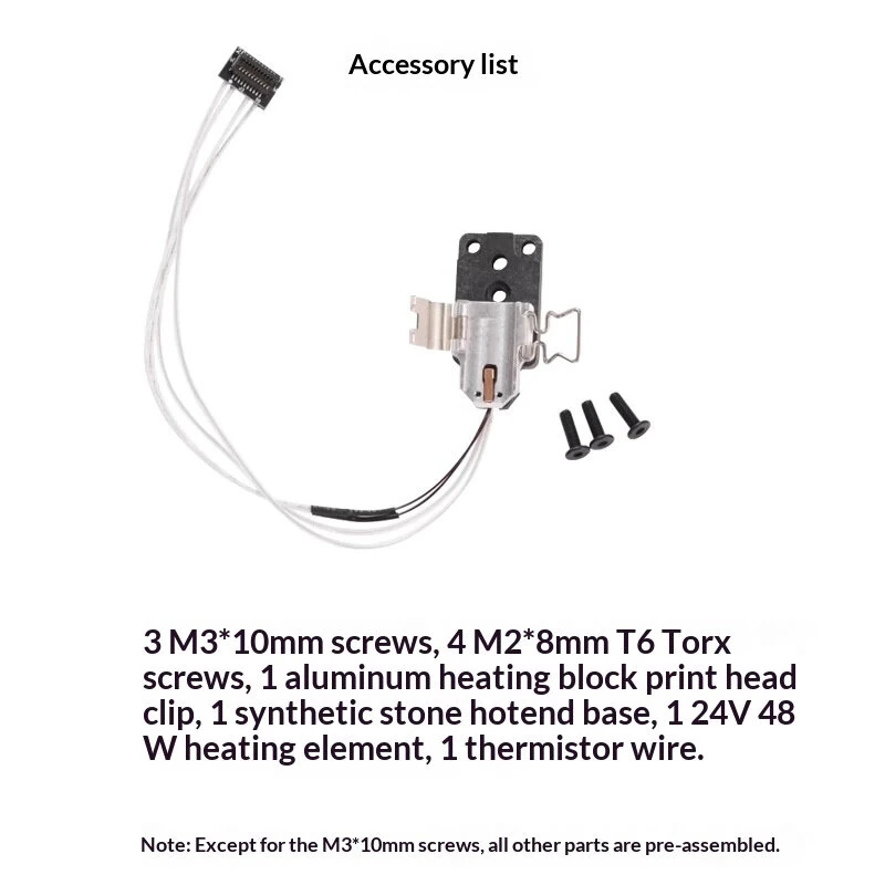 Quick Swap Hotend Heating Assembly Kit for Bambu Lab A1 A1 Mini 3D Printer 24V 48W Ceramic Heater Thermistor Synthetic Stone Hotend Replacement — view 5