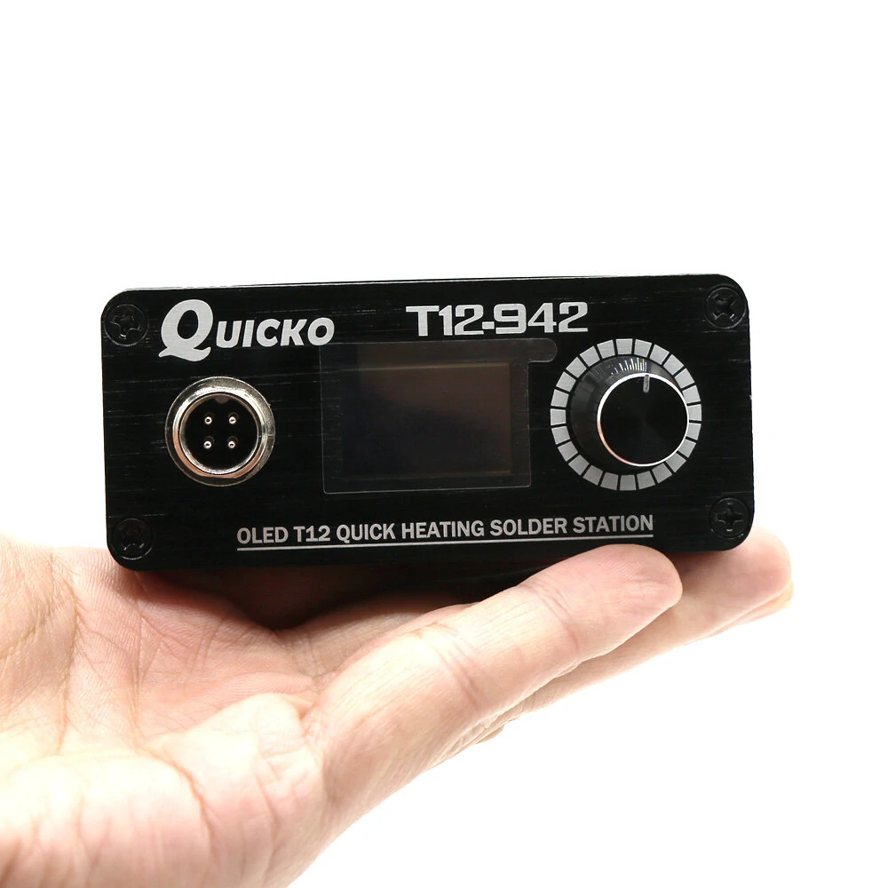 Quicko T12-942 MINI OLED Digital Soldering Station T12-907 Handle with T12-K Iron Tips Welding Tool — view 3
