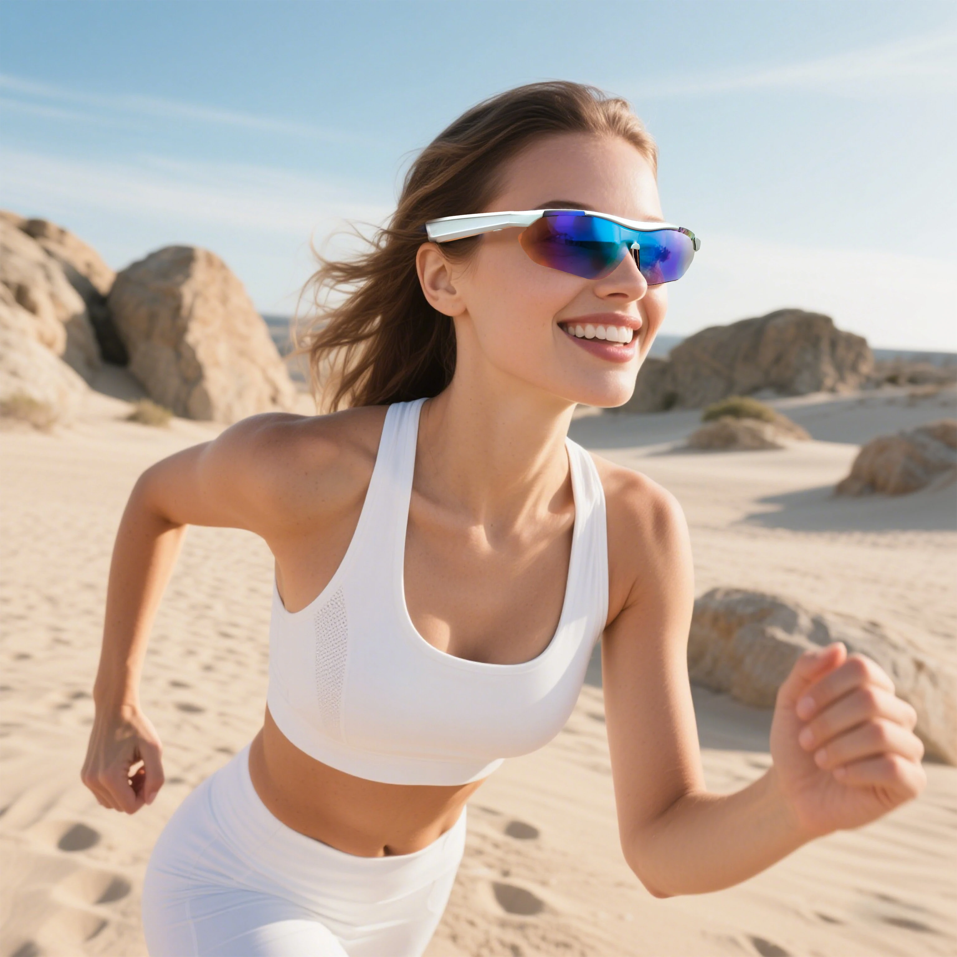 QY Pro3 Smart bluetooth 5.4 Cycling Glasses with AI Voice Assistant 360° Surround Sound Magnetic Charging UV Protection for Outdoor Sports — view 6
