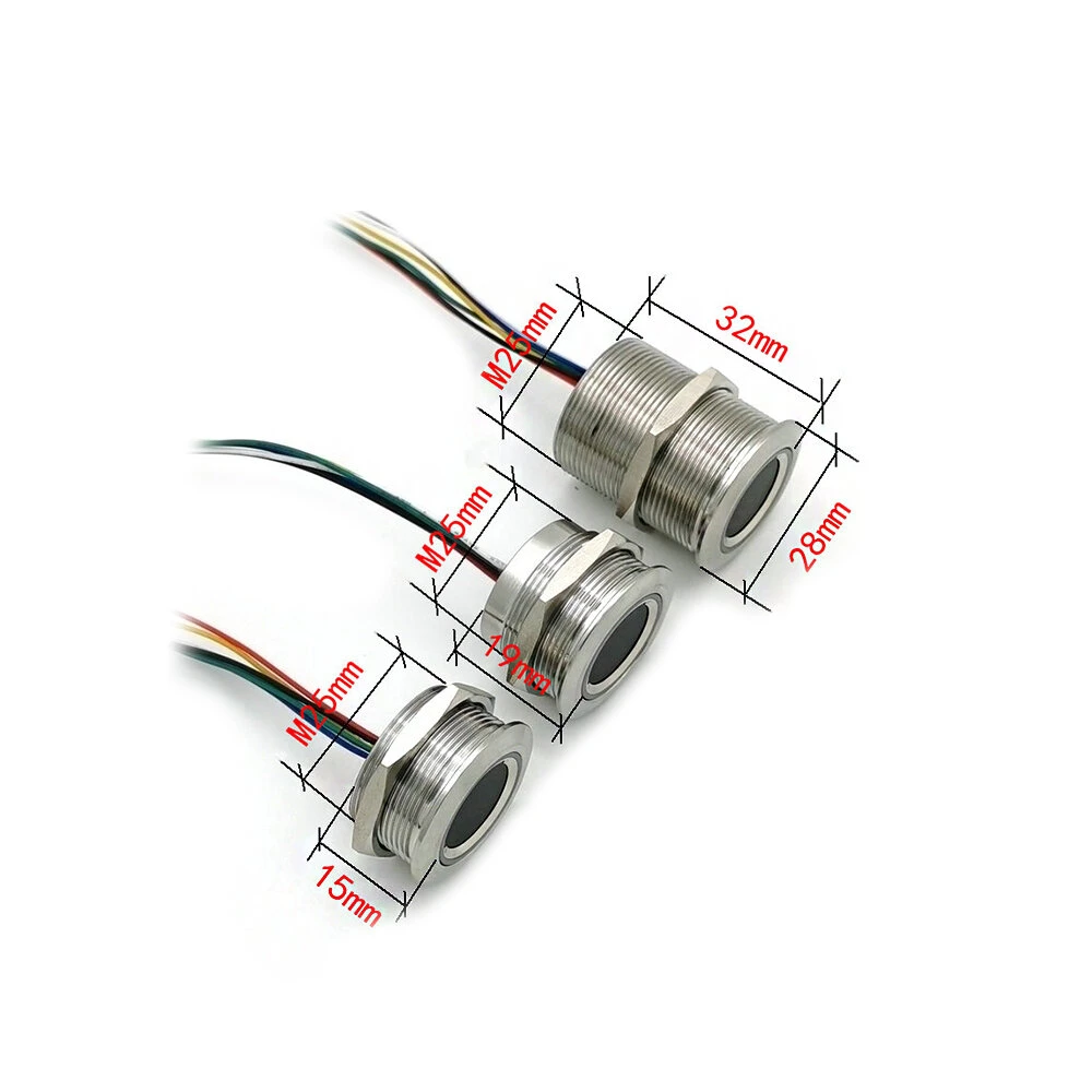 R503 Capacitive Fingerprint Module Sensor Scanner Circular Round Two-Color Ring Indicator LED Control DC3.3V MX1.0-6pin — view 3