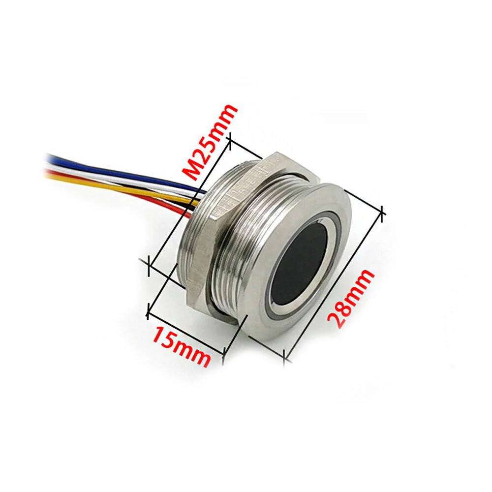 R503 Capacitive Fingerprint Module Sensor Scanner Circular Round Two-Color Ring Indicator LED Control DC3.3V MX1.0-6pin — view 7