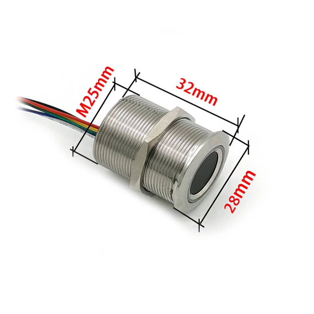 R503 Capacitive Fingerprint Module Sensor Scanner Circular Round Two-Color Ring Indicator LED Control DC3.3V MX1.0-6pin — view 9