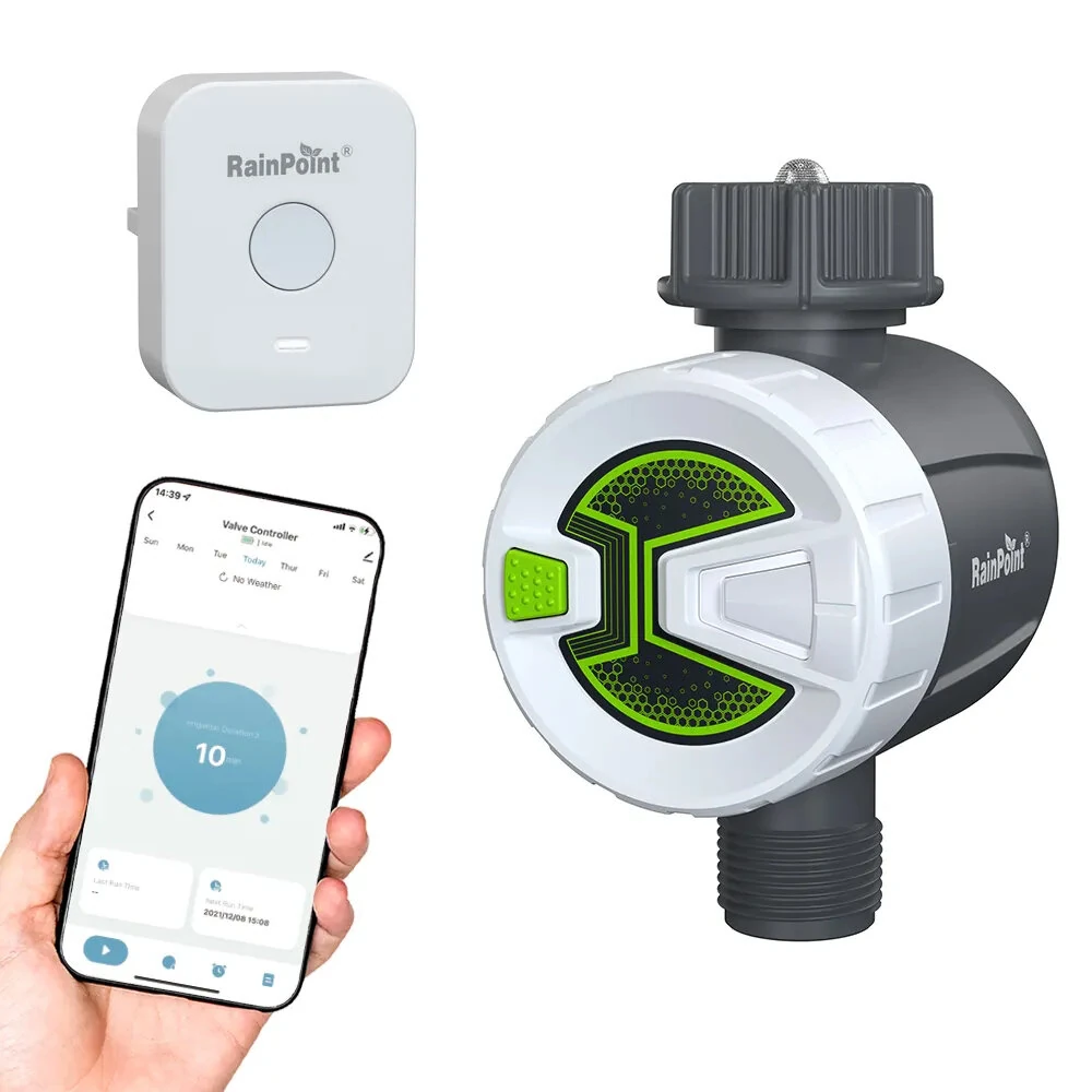 Rainpoint Sprinkler Timer WIF bluetooth Smart Water Timer Remote Control Wireless Hose Faucet Timer for Garden Irrigation System Controller Irrigation Timer Automatic Watering Device — view 3