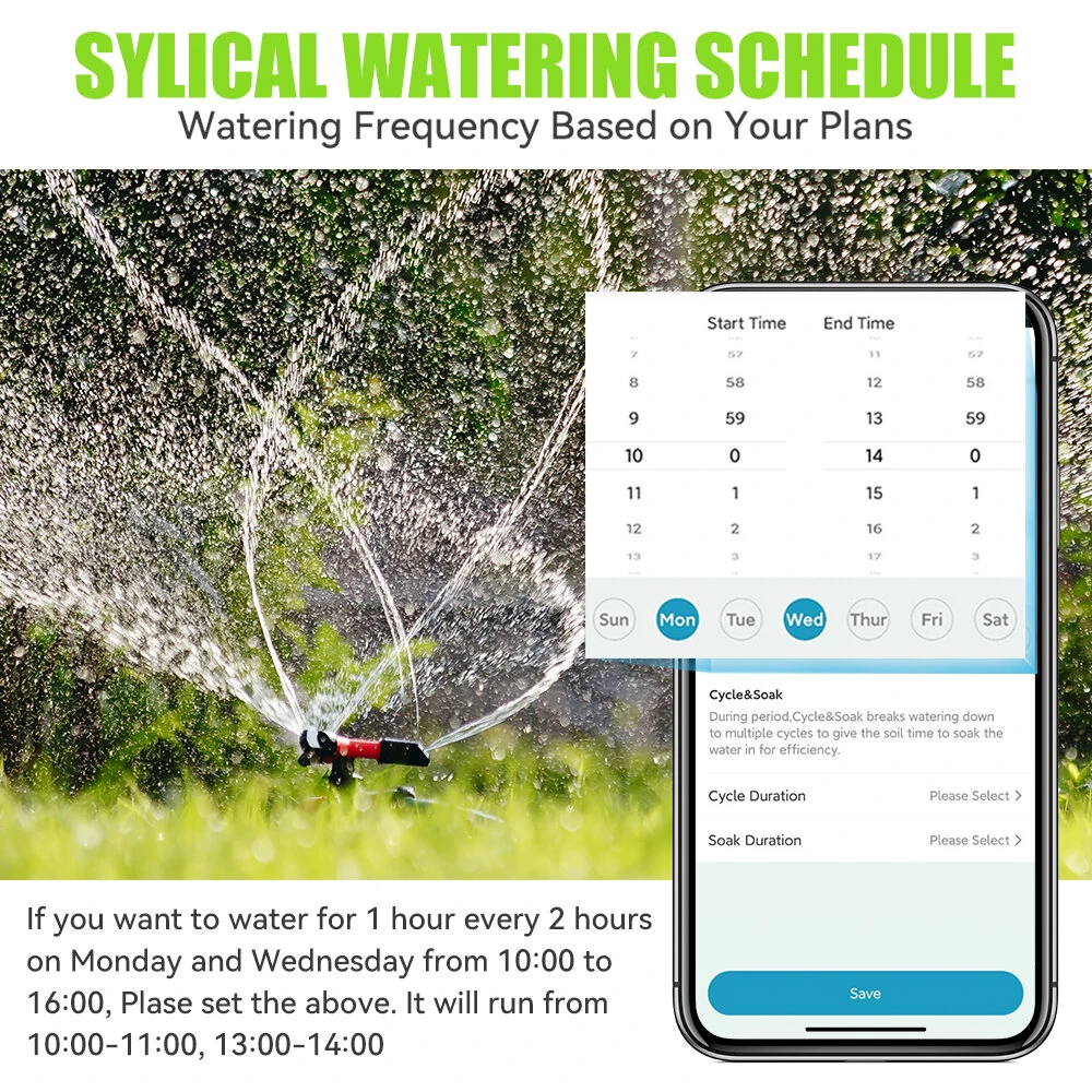 Rainpoint Sprinkler Timer WIF bluetooth Smart Water Timer Remote Control Wireless Hose Faucet Timer for Garden Irrigation System Controller Irrigation Timer Automatic Watering Device — view 6
