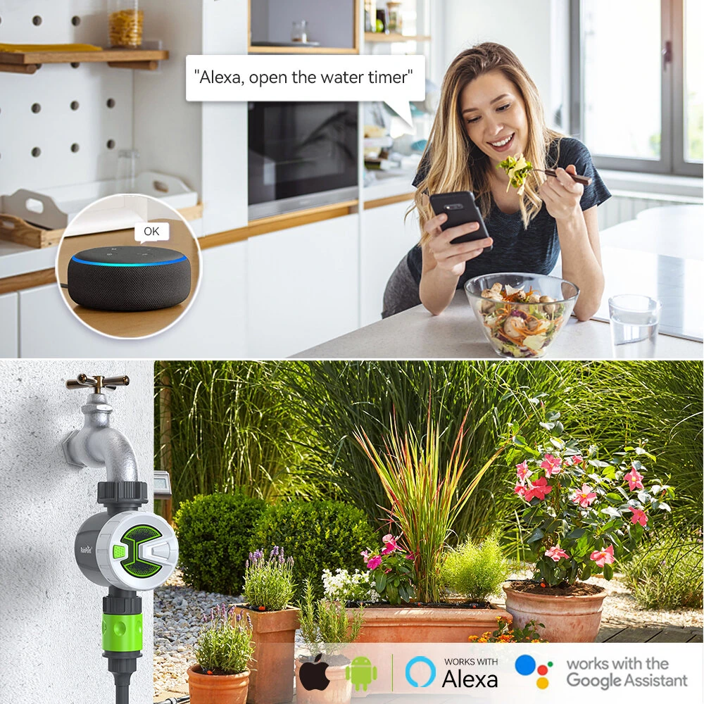 Rainpoint Sprinkler Timer WIF bluetooth Smart Water Timer Remote Control Wireless Hose Faucet Timer for Garden Irrigation System Controller Irrigation Timer Automatic Watering Device — view 8