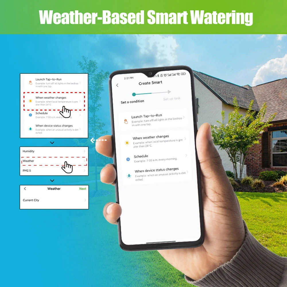 Rainpoint Sprinkler Timer WIF bluetooth Smart Water Timer Remote Control Wireless Hose Faucet Timer for Garden Irrigation System Controller Irrigation Timer Automatic Watering Device — view 9