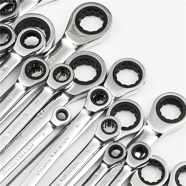 Raitool™ HT01 Chrome Vanadium Steel Metric Ratchet Spanner Wrench Fixed Head 6-32mm — view 4