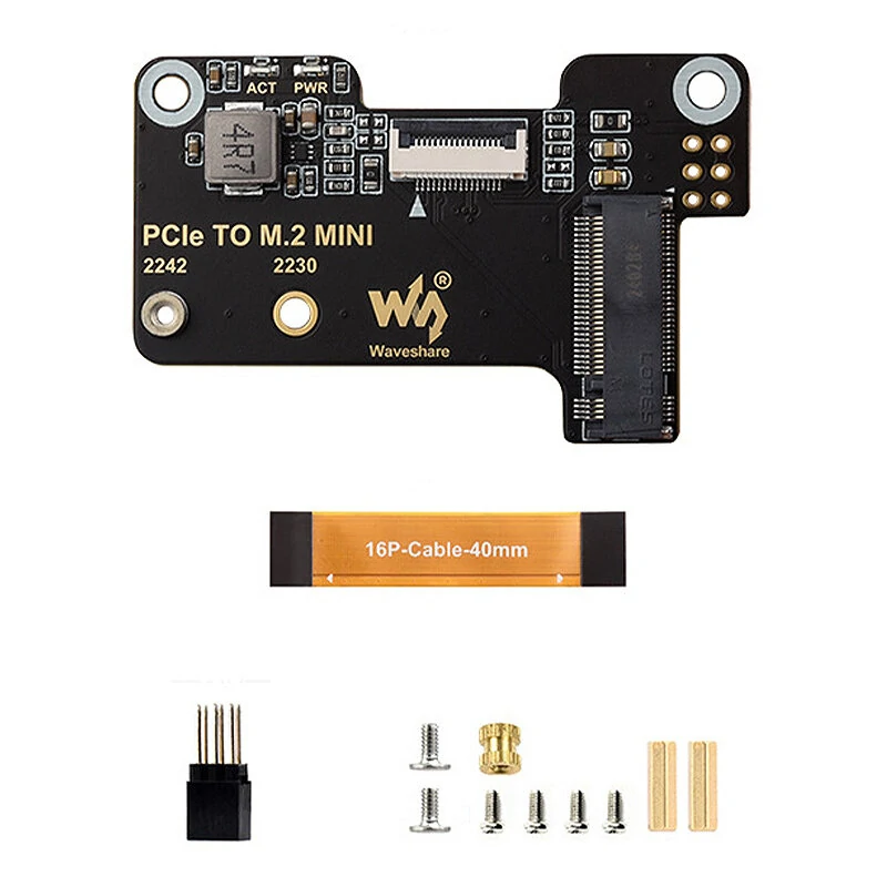 Raspberry Pi 5 PCIe to M.2 Mini Adapter Board Supports NVMe Protocol M.2 Solid State Drive High-speed Reading/Writing — view 7