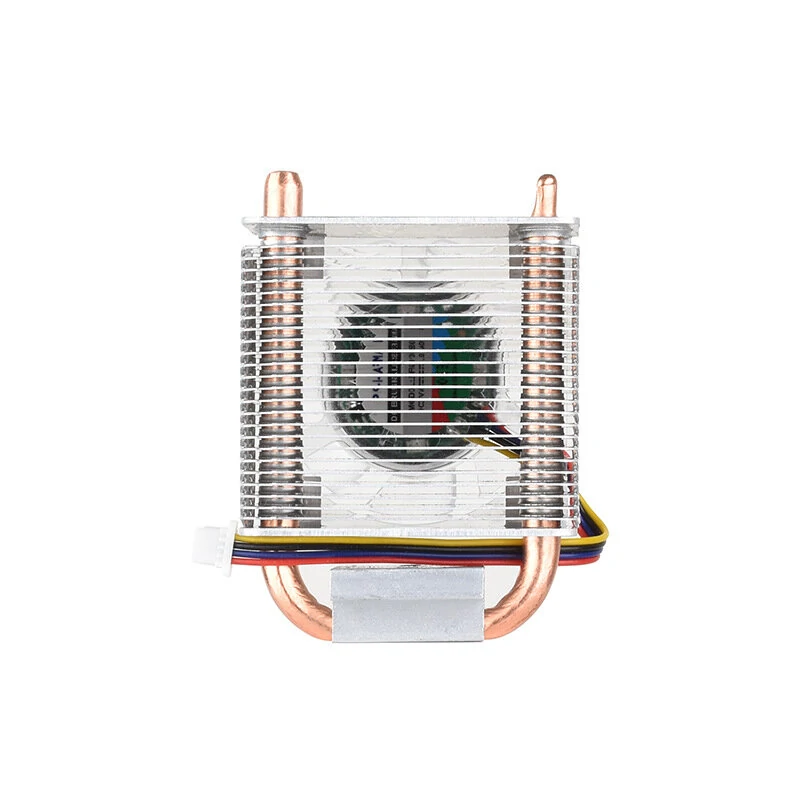 Raspberry Pi 5 RGB Low-Profile ICE Tower CPU Cooling Fan Horizontal/Vertical U-shaped Copper Tube Fin Tower — view 10