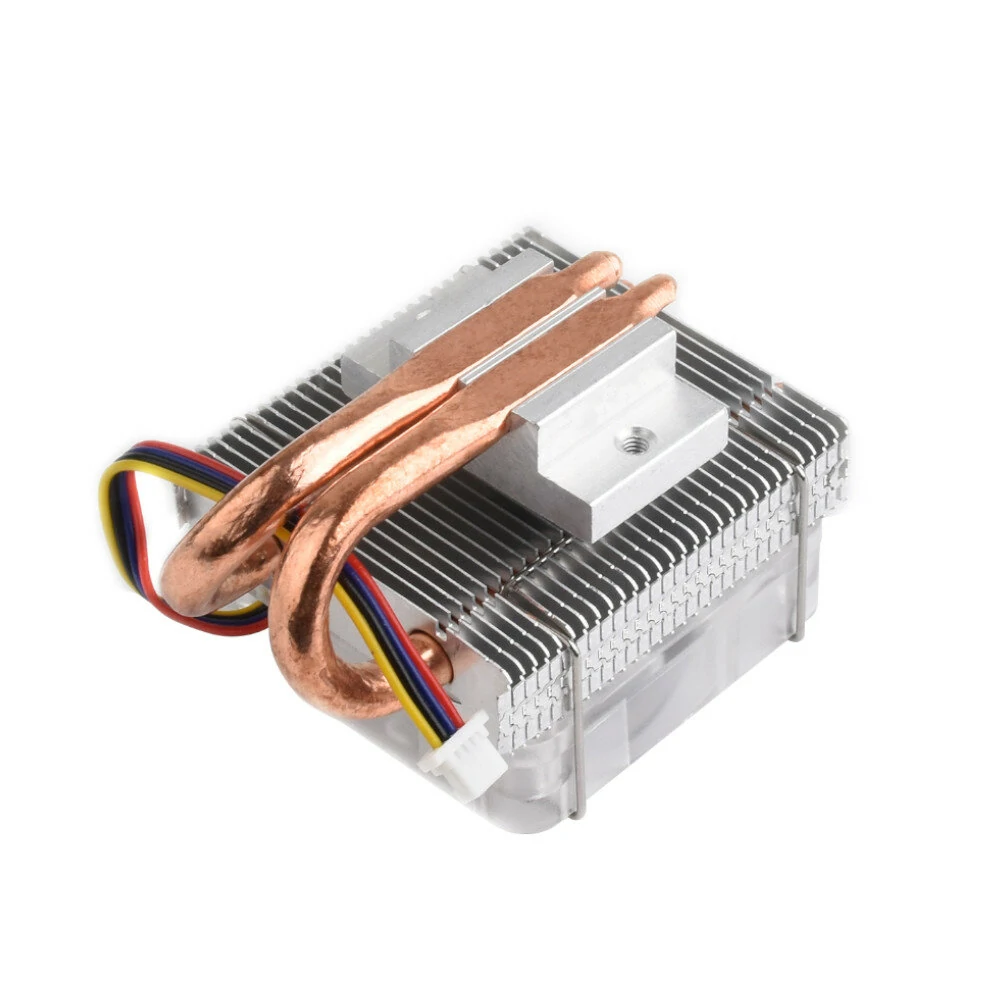 Raspberry Pi 5 RGB Low-Profile ICE Tower CPU Cooling Fan Horizontal/Vertical U-shaped Copper Tube Fin Tower — view 8