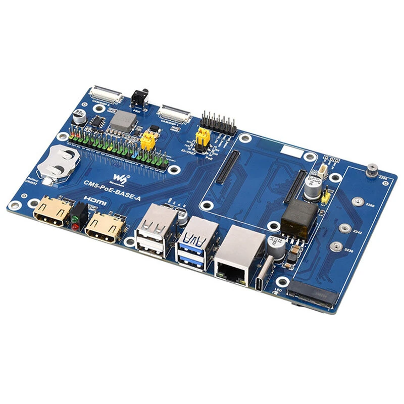 Raspberry Pi CM5 PoE Expansion Board Compute Module 5 Computing Module Baseboard Supports M.2 NVMe — view 2