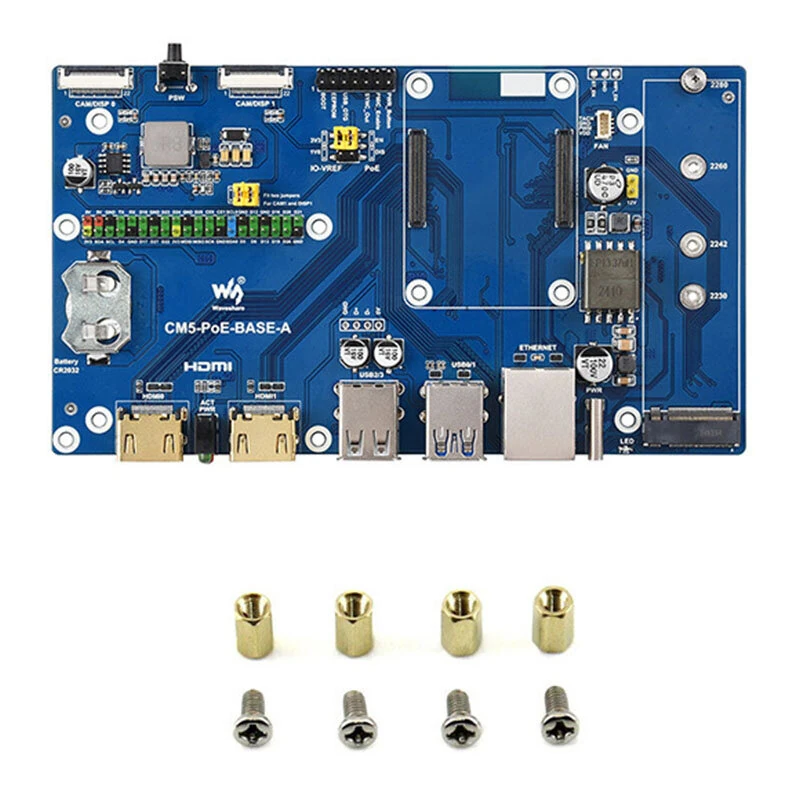 Raspberry Pi CM5 PoE Expansion Board Compute Module 5 Computing Module Baseboard Supports M.2 NVMe — view 4