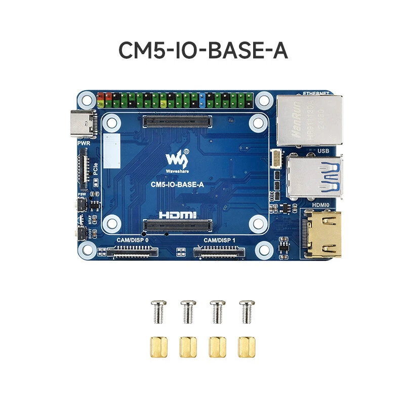 Raspberry Pi Compute Module 5 Expansion Board Dual 4K HD Multimedia Interface USB 3.2 PCIe Gigabit Ethernet GPIO TF Card Slot — view 6