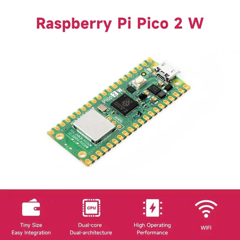 Raspberry Pi Pico 2W Microcontroller RP2350 Dual-Core Cortex-M33 Hazard3 RISC-V 2.4GHz Wi-Fi Bluetooth 5.2 Development Board — view 3