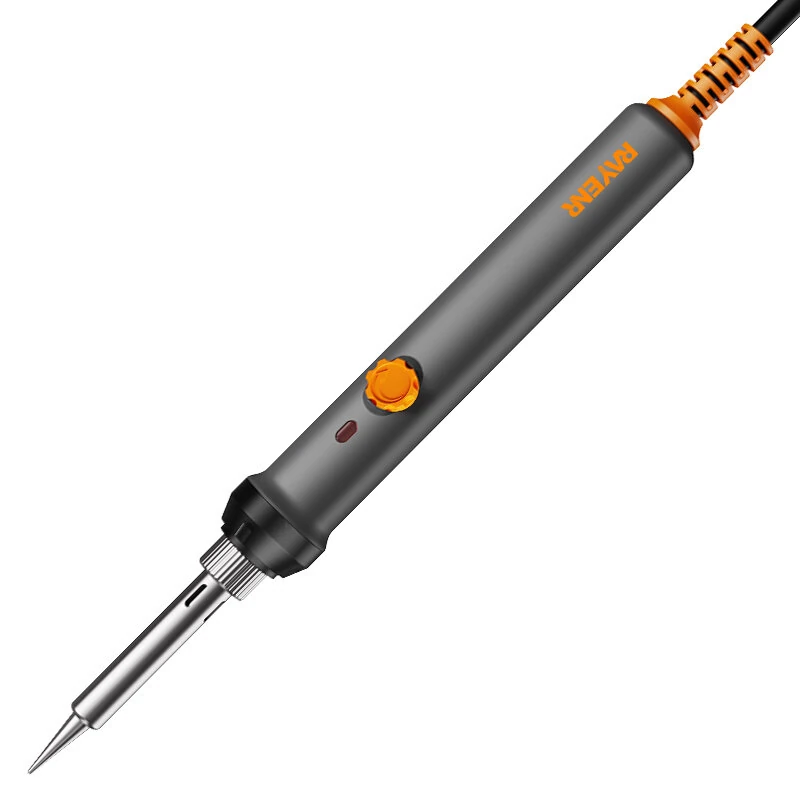 RAYENR Digital Soldering Iron 60W Adjustable Temperature 150°C-500°C Ceramic Heating Element 18-Piece Kit with Stand Desoldering Pump Tweezers Cutter — RAYENR