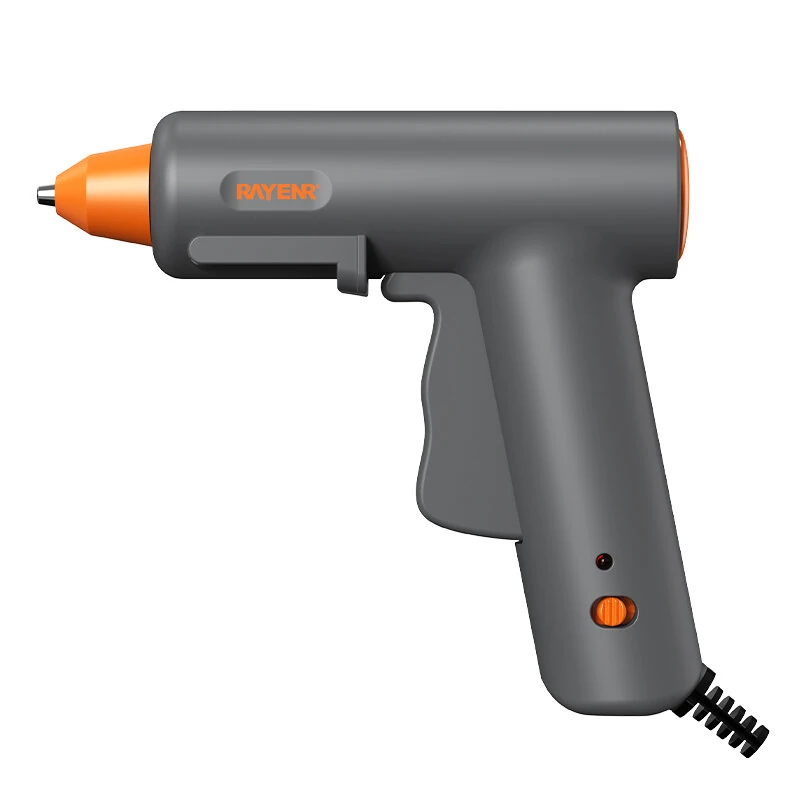 RAYENR Home Hot Melt Glue Gun 20W 110V-240V Quick Preheat 7mm Sticks Aluminum Alloy Nozzle Compact Design 30PCS/60PCS Optional Glue Sticks — RAYENR