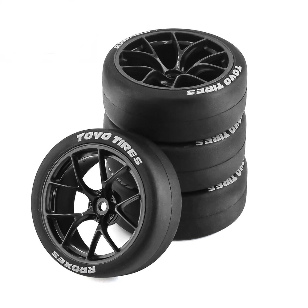 RC Rally Drift Tires On Road Racing Car Wheels Tyre for 1:10 Tamiya HSP HPI Kyosho TT01 TT02 XV01 XV02 PTG-2 Spare Parts — Pricio