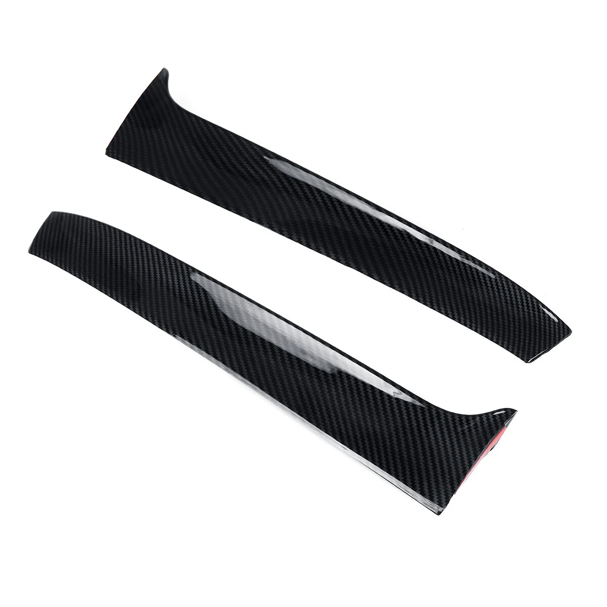 Rear Window Side Spoiler Canard Splitter Gloss Black/Carbon Fiber Look For VW Go — Rear