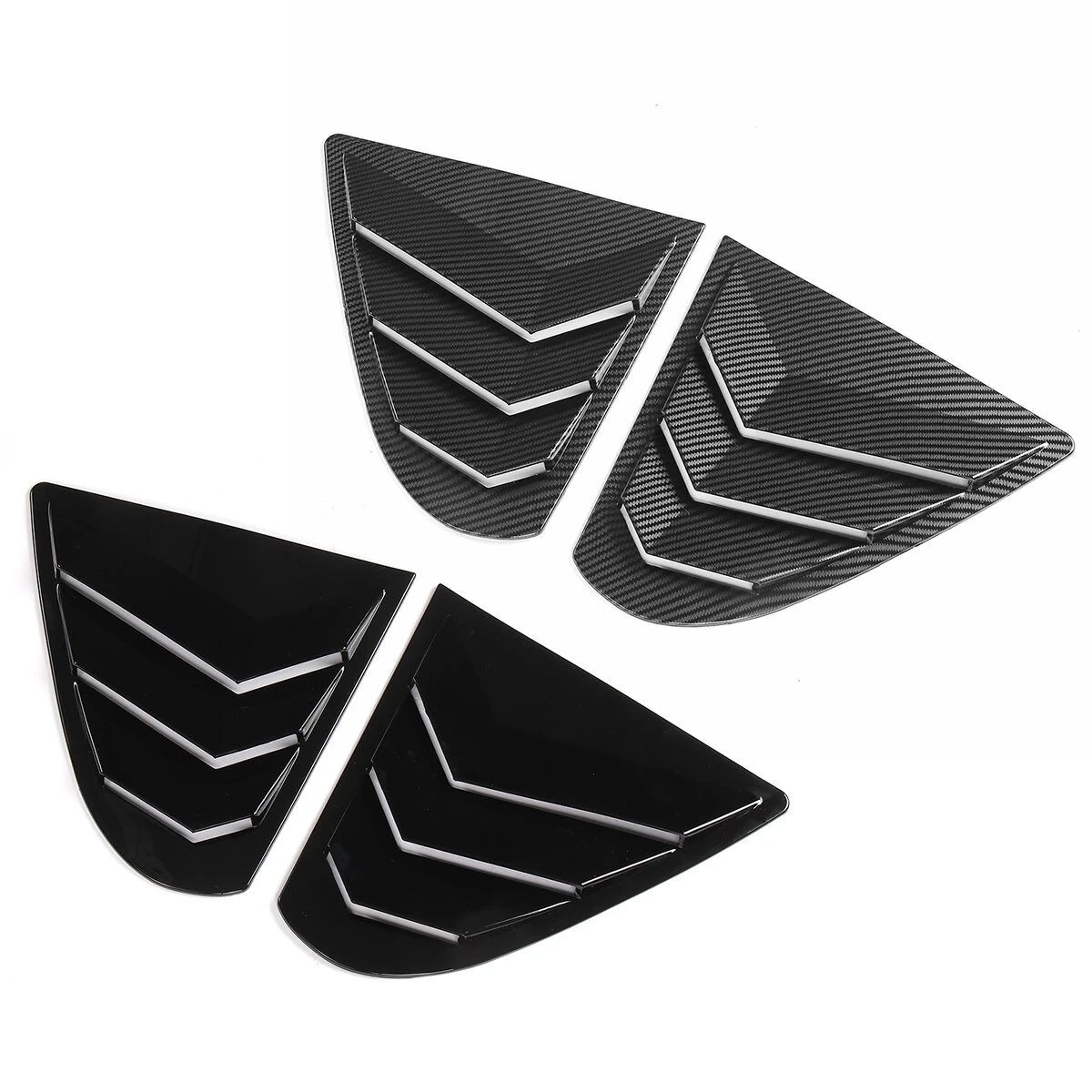 Rear Window Side Vent Shutter Louver Cover Trim For Mitsubishi Lancer EX X EVO 2008-2018 — view 4