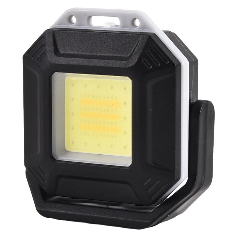 Rechargeable COB LED Flashlight With Magnetic, Mini Keychain Flashlight, 4 Light Color, 360° Rotating Bracket, Perfect For Outdoor Camping Hiking Lightweight Lamp — view 3