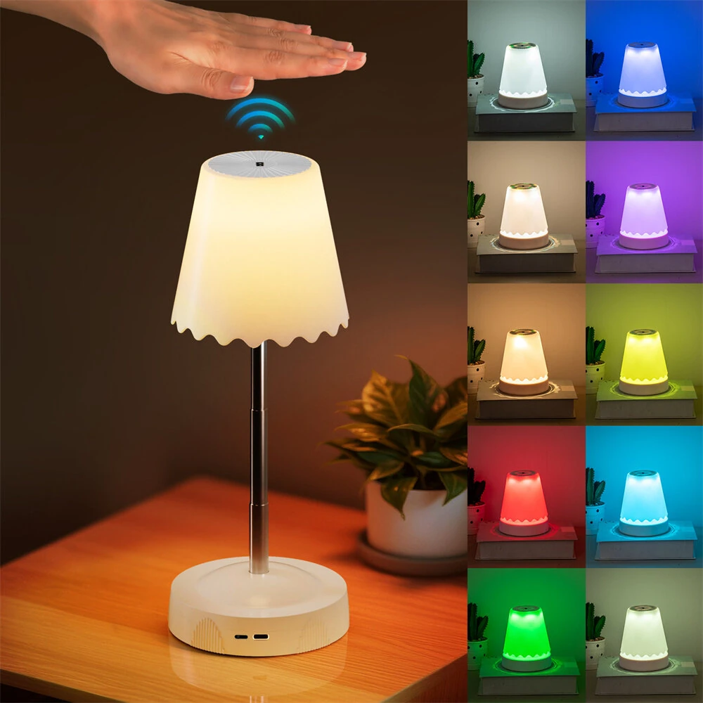 Rechargeable LED Table Light Three Levels of Adjustable Height Bedsides Room Night Stand Warm Reading Light Bedroom Night Lights Home Decor Desk Light — Pricio