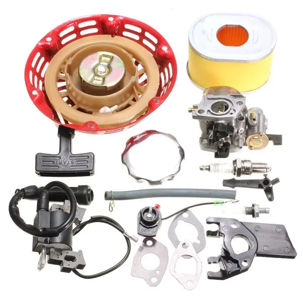 Recoil Carburetor Ignition Coil Spark Plug Air Filter Gas Cap For Honda GX160 — view 2