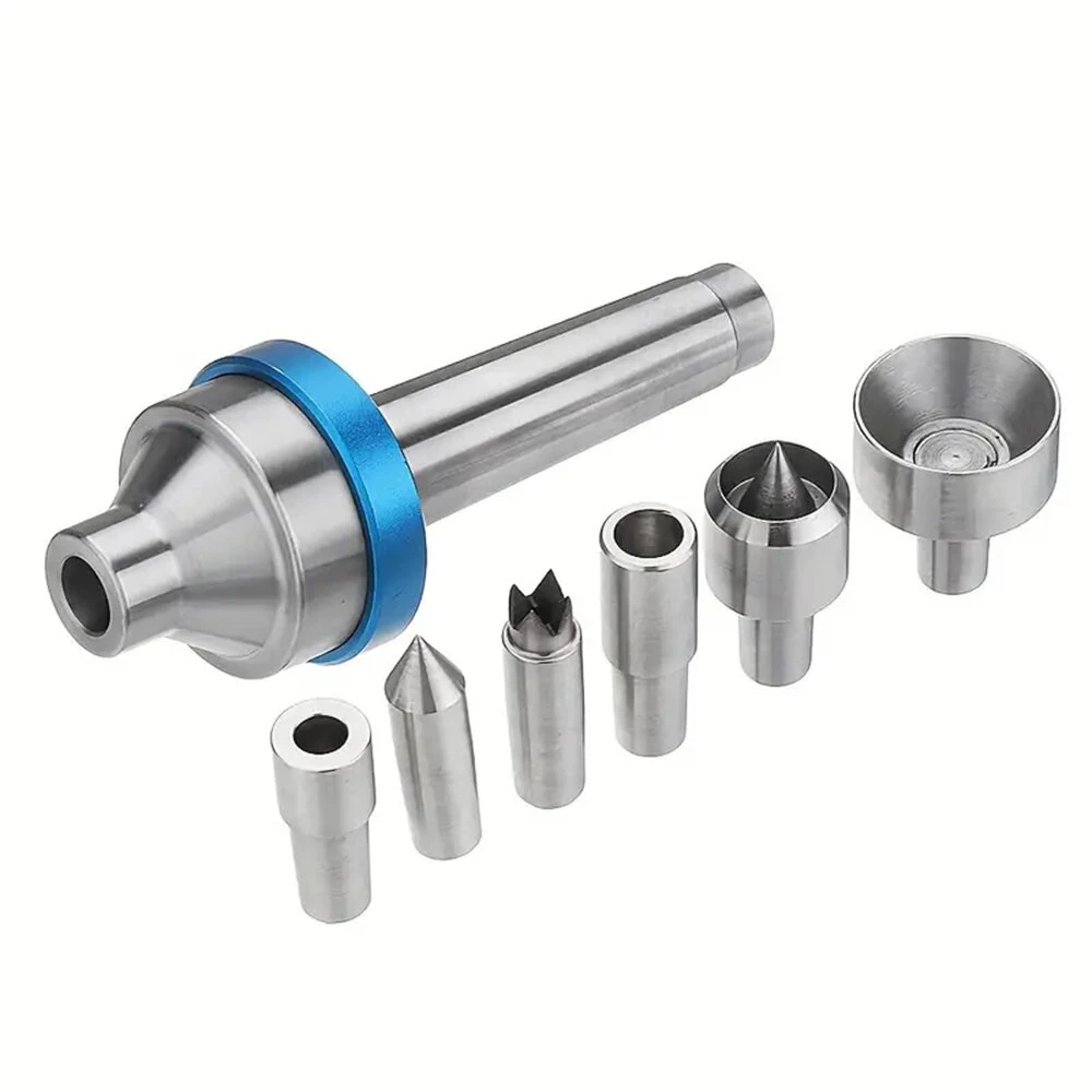 RED ARROW High-Precision MT2 Woodworking Live Center with 6 Interchangeable Points for Woodturning and Wood Lathes — RED ARROW