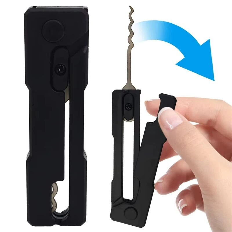 Reliable Locksmith Multi-Tool Compact Stainless Steel Kit Quick Access Automotive Keys Hook Portable Outdoor Use — view 3