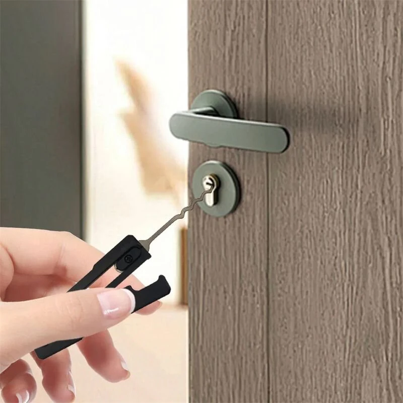 Reliable Locksmith Multi-Tool Compact Stainless Steel Kit Quick Access Automotive Keys Hook Portable Outdoor Use — view 6