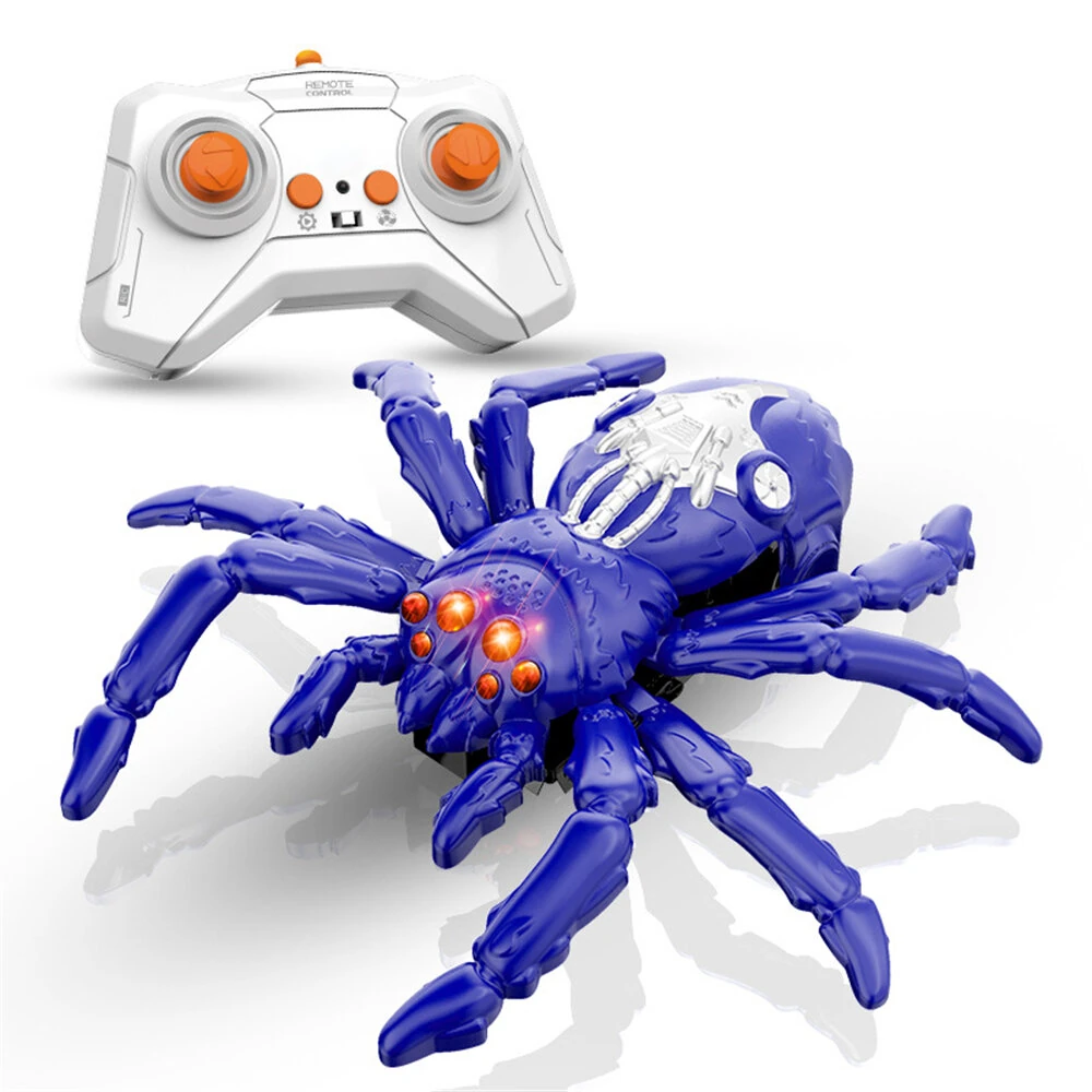 Remote Control Wall Climbing Spider / Green Lizard / Yellow Lizard Model 360° Rotation LED Lights Vacuum Suction Ground Crawling Toy — view 2